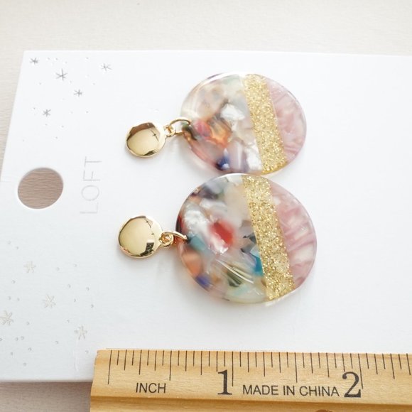 LOFT Glitter Resin Drop Earrings - Picture 3 of 3